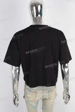 Black oversize digital print t shirt