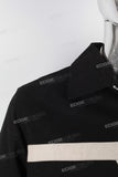 Black patchwork zip up jacket