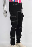 Black cargo skinny denim jeans