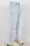 Blue distressed carpenter double knee jeans