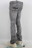 Jacquard embroidered skinny flare jeans