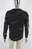 Black digital print long sleeve t shirt