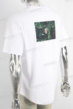 White oversize digital print t shirt