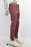 Brown cargo skinny jeans men