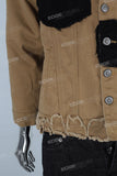Yellow patchwork jacket men