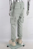 Green digital print cargo pants