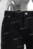 Black acid washed baggy jeans