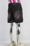 Acid washed patchwork short