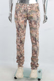 Digital print cargo stack jeans