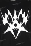 Black oversize digital print T shirt men