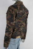 Camouflage skull patchwork jacket
