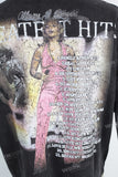 Black heavyweight digital print t shirt