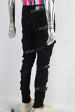 Black cargo skinny denim jeans