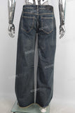 Blue vintage straight boot cut jeans