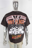 Black acid washed digital print t shirt