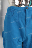 Blue cargo straight jeans men