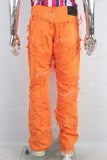 Orange damaged patchwork straicht jeans