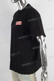 Black slim fit digital print t shirt