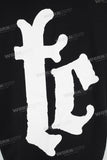 Black heavyweight digital print t shirt