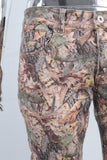 Digital print cargo stack jeans