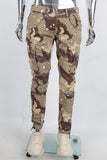 Camouflage Cargo Skinny Jeans Men