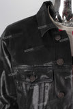 Black waxed slim fit jacket