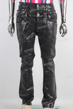 Black double wax skinny jeans