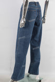 Blue straight denim jeans women