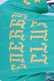 Green digital print heavwweight t shirt