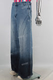 Blue baggy straight jeans