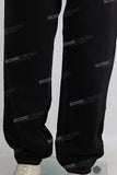 Black purple edge straight jeans