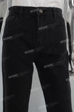 Black slim fit flare jeans women