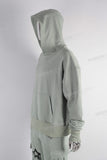 Green oversize digital print hoodie