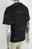 Black screen print t shirt