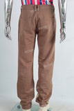 Coffee patchwork boot cut jeans