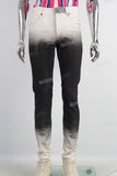 Acid washed wax skinny jeans