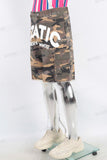 Camouflage digital print cargo boot cut short