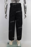 Black straight laser print jeans men