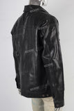 Black waxed slim fit jacket