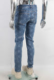 Blue laser skinny jeans men