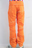 Orange damaged boot cut jeans