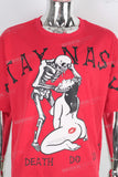 Red digital print t shirt