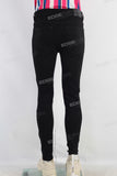 Black skinny damaged denim jeans