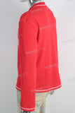 Red screen print slim fit shirt