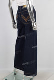 Blue cargo baggy jeans women
