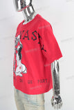 Red digital print t shirt