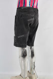 Damaged patchwork embroidered shorts