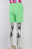Green digital print boot cut knitting shorts