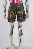 Camouflage patchwork cargo shorts