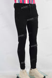 Black skinny damaged denim jeans